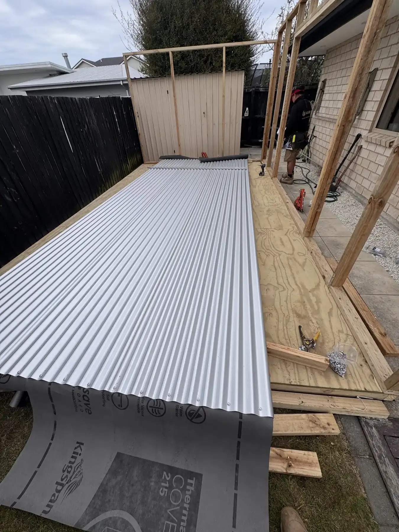 Carport roofing detail completed in Christchurch