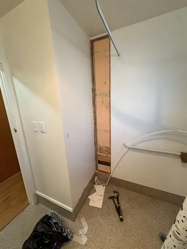 Interior wall repair by Sanctus Builders, handyman work in Christchurch