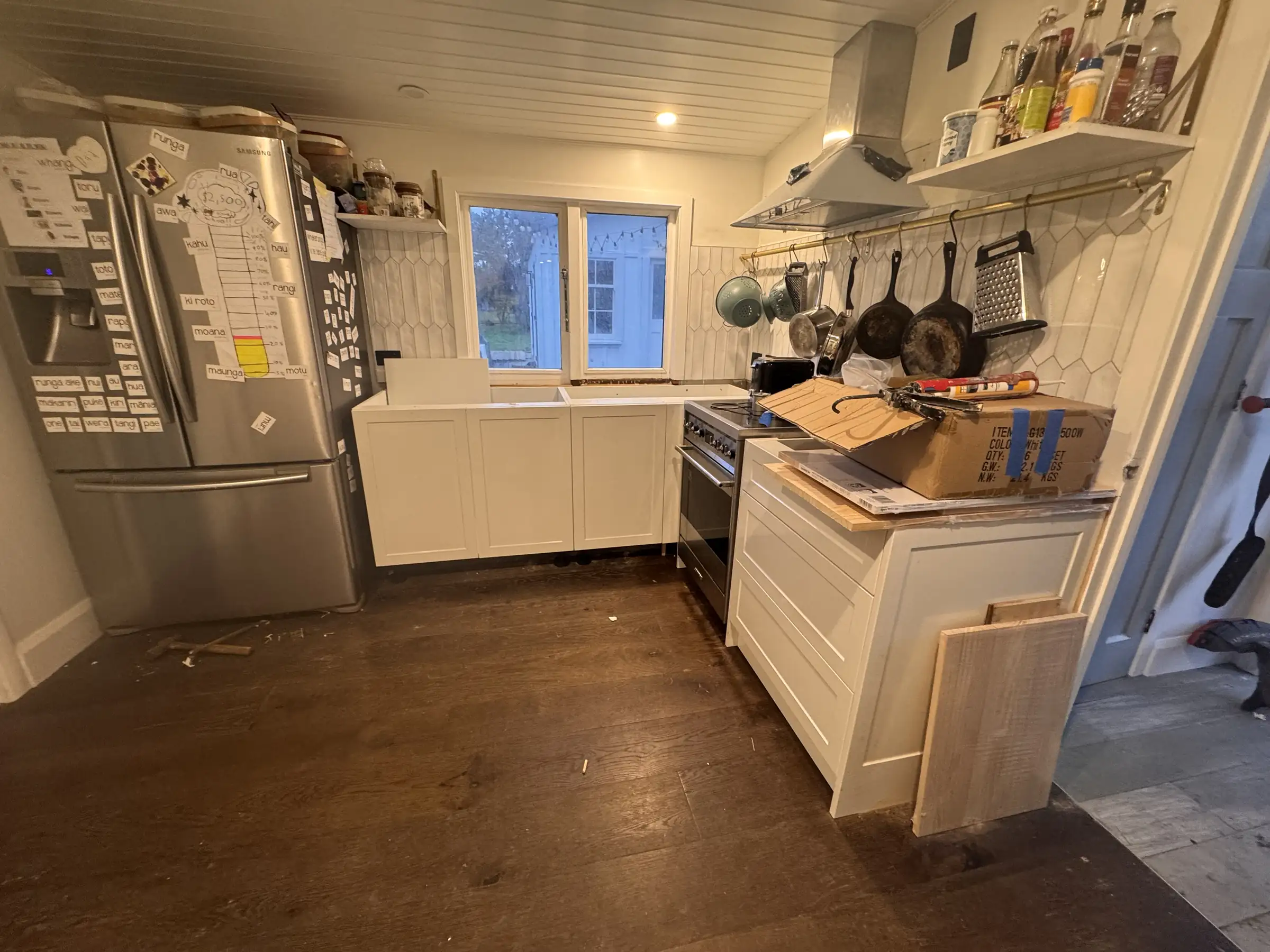 Kitchen renovation cabinetry install in a Christchurch home