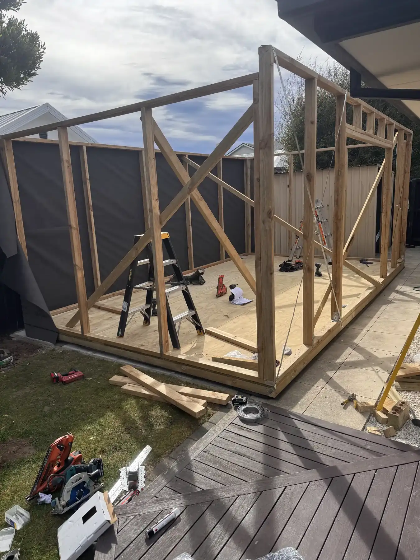 Sleepout build under construction in Christchurch