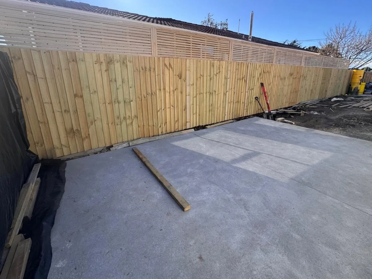 Timber fence line built for a Christchurch property