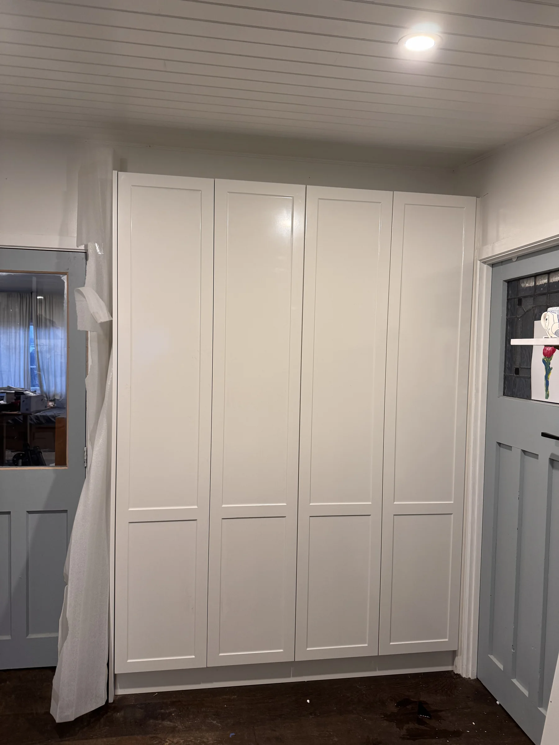 Built-in wardrobe detail from a Christchurch home